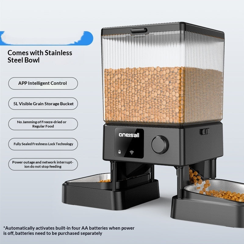 Smart Automatic Cat Feeder, Dual Bowl Timer Dispenser
