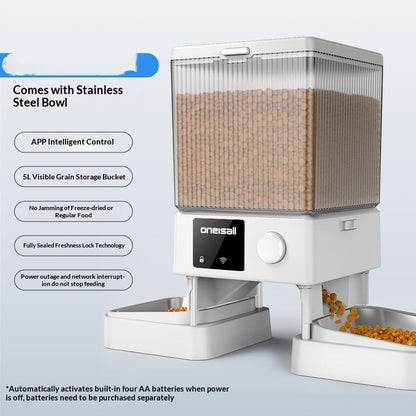 Smart Automatic Cat Feeder, Dual Bowl Timer Dispenser