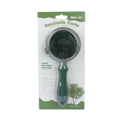Self-Cleaning Pet Slicker Brush – Double-Sided Deshedding Comb