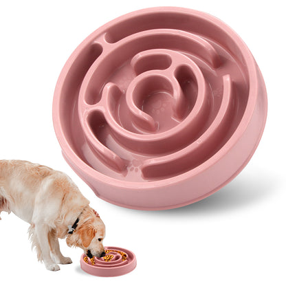Silicone Slow Feeder Dog Bowl, Anti-Choking Puzzle Feeder