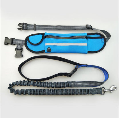 Hands-Free Dog Running Leash – Bungee Waist Belt