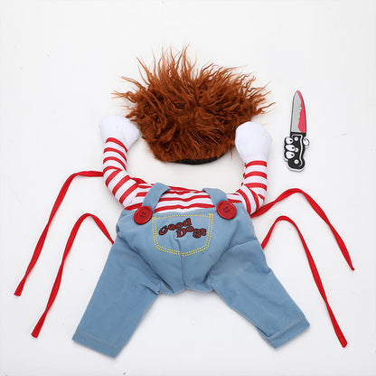 Funny Halloween Dog Costumes – Adjustable Scary Pet Cosplay Party Outfit
