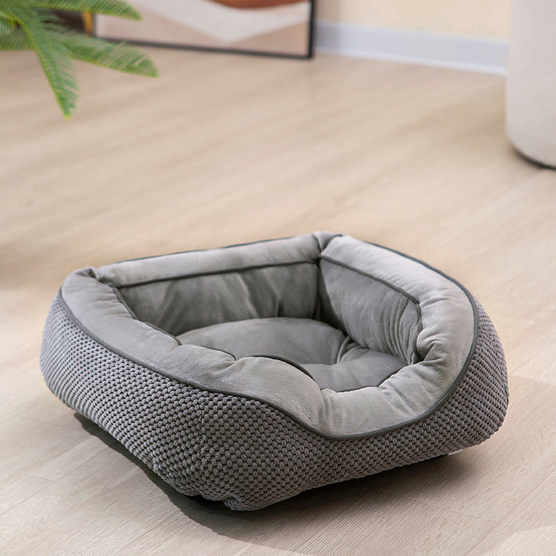 Calming Plush Dog Crate, Bed Washable Anti-Anxiety Mat