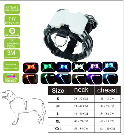 Led Pet Dog Luminous Collar Usb Rechargeable Silicone Collar Luminous