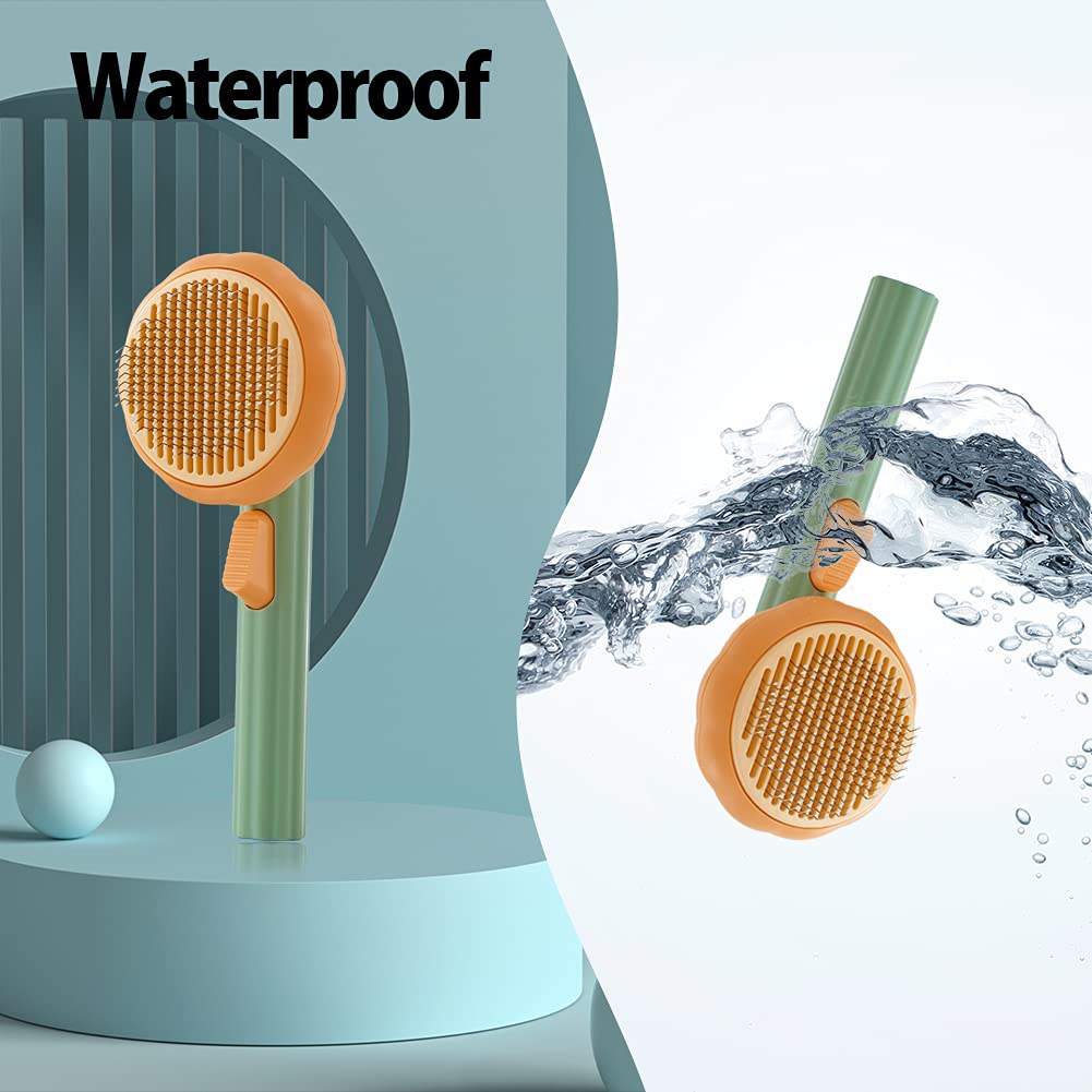 Pet Pumpkin Brush, Pet Grooming Self Cleaning Slicker Brush For Dogs Cats Puppy Rabbit