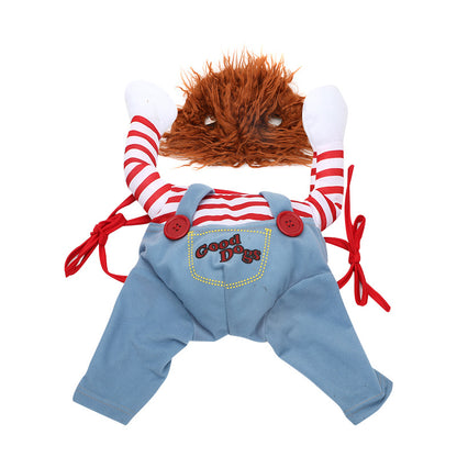 Funny Halloween Dog Costumes – Adjustable Scary Pet Cosplay Party Outfit