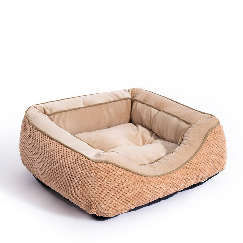 Calming Plush Dog Crate, Bed Washable Anti-Anxiety Mat