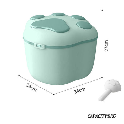 Dog Food Storage Container Claw Pet Grain Storage Bucket, Container With Cute