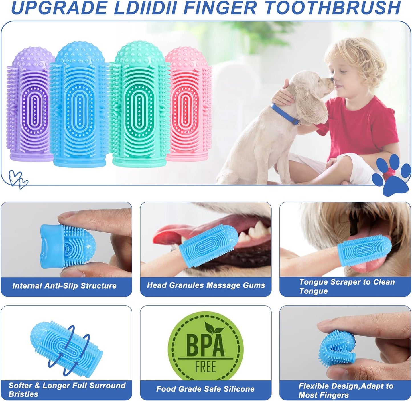 Dental Care Cat Toothbrush Dog Tooth Brush Puppy Toothbrush Pet Toothbrush