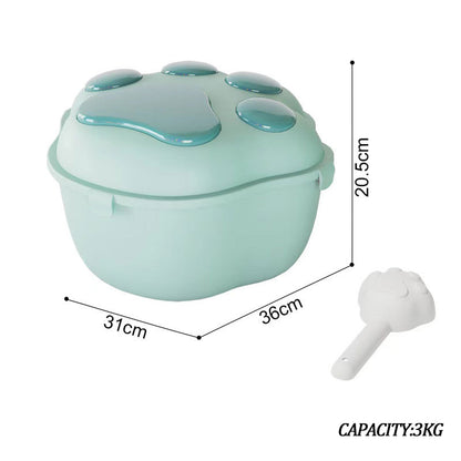 Dog Food Storage Container Claw Pet Grain Storage Bucket, Container With Cute