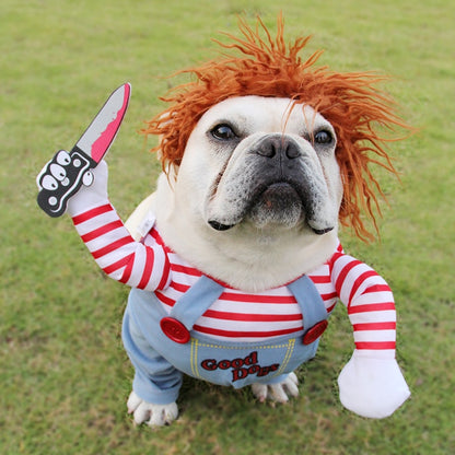 Funny Halloween Dog Costumes – Adjustable Scary Pet Cosplay Party Outfit