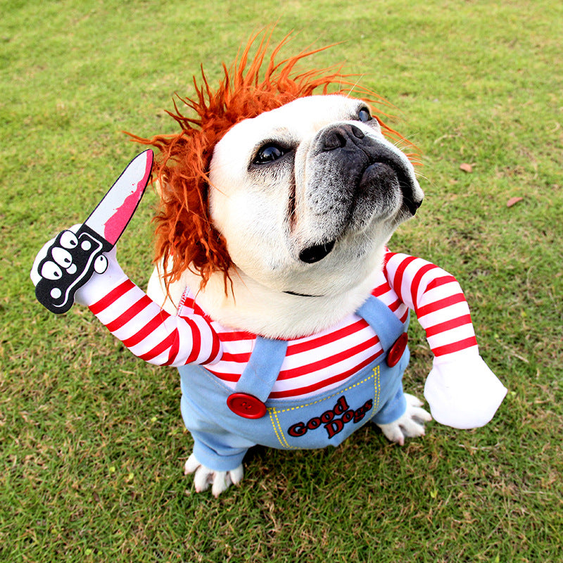Funny Halloween Dog Costumes – Adjustable Scary Pet Cosplay Party Outfit