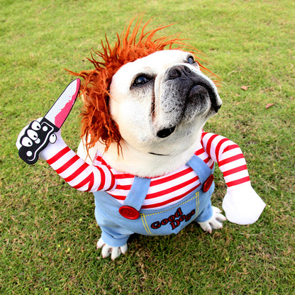 Funny Halloween Dog Costumes – Adjustable Scary Pet Cosplay Party Outfit