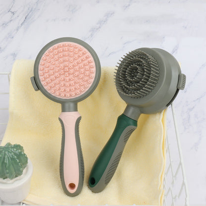 Self-Cleaning Pet Slicker Brush – Double-Sided Deshedding Comb