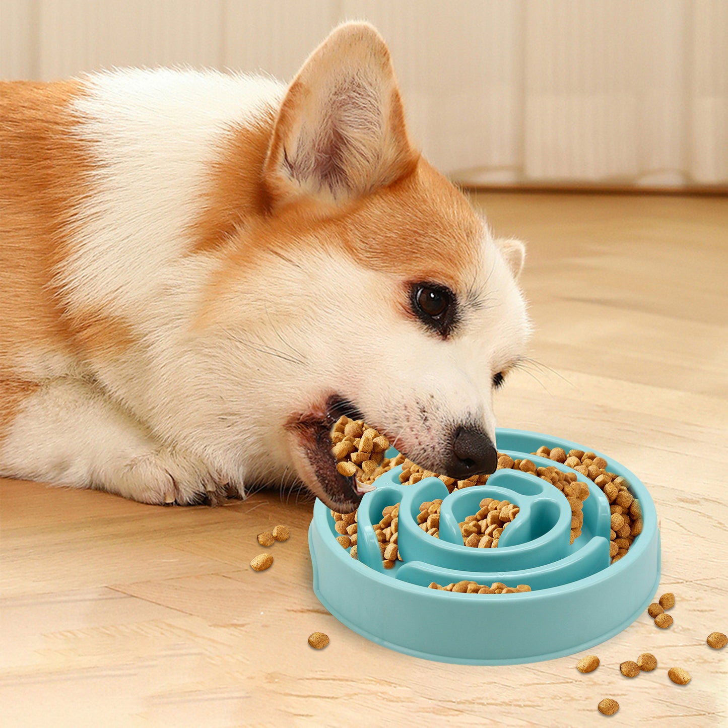 Silicone Slow Feeder Dog Bowl, Anti-Choking Puzzle Feeder