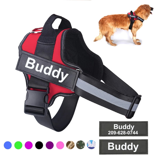 Custom No-Pull Dog Harness, Reflective Adjustable Vest