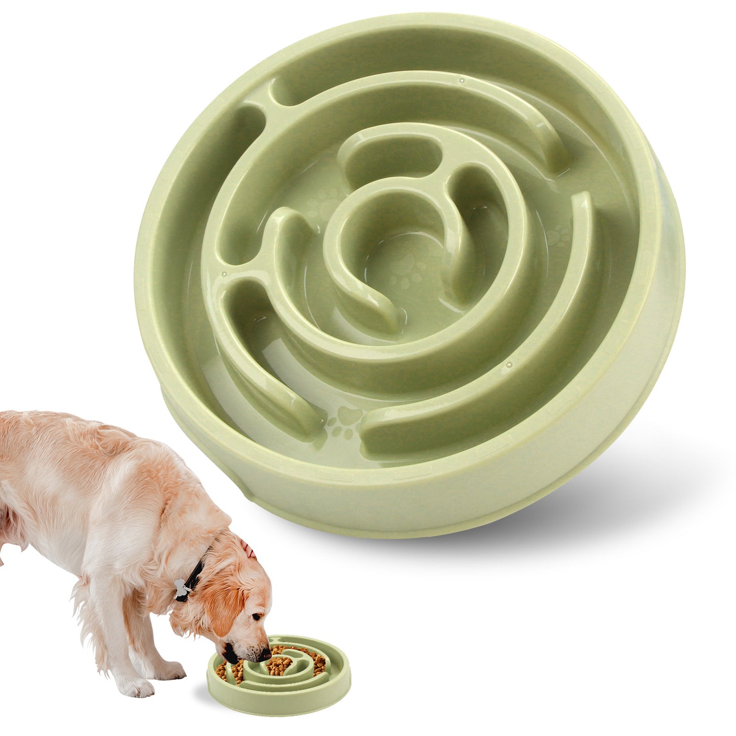 Silicone Slow Feeder Dog Bowl, Anti-Choking Puzzle Feeder