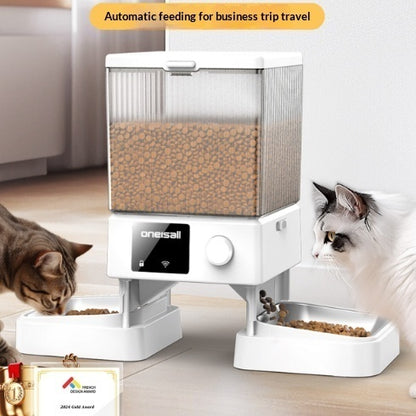 Smart Automatic Cat Feeder, Dual Bowl Timer Dispenser